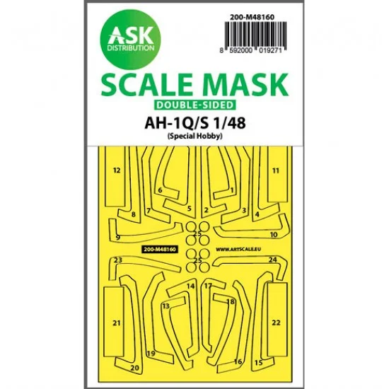 Art Scale Kit M48160 1/48 Bell AH-1Q/S Cobra Double-sided fit Express Mask for Special Hobby kits