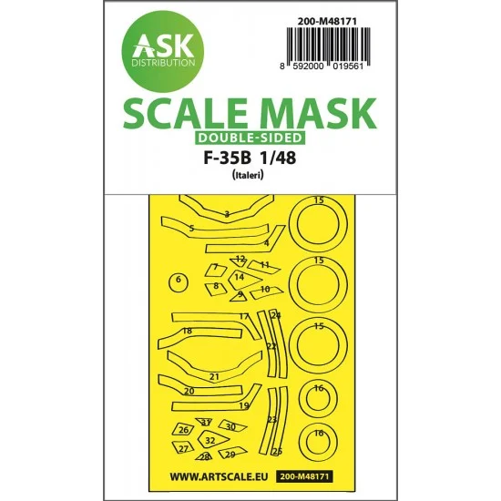 Art Scale Kit M48171 1/48 F-35B Lightning II double-sided express fit Mask for Italeri kits