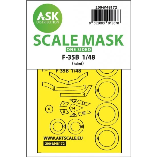 Art Scale Kit M48172 1/48 F-35B Lightning II one-sided express fit Mask for Italeri kits