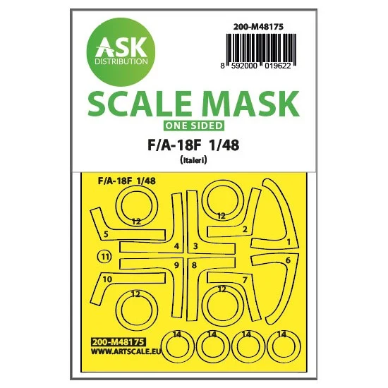Art Scale Kit M48175 1/48 F/A-18F One-Sided Express Fit Mask for Italeri