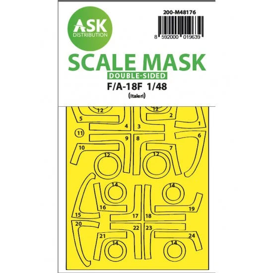 Art Scale Kit M48176 1/48 F/A-18F Double-Sided Express Fit Mask for Italeri