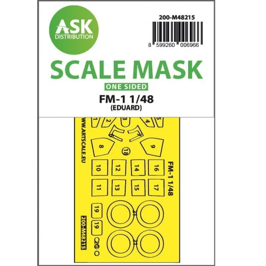 Art Scale Kit M48215 1/48 FM-1 One-Sided Express Fit Mask for Eduard kits