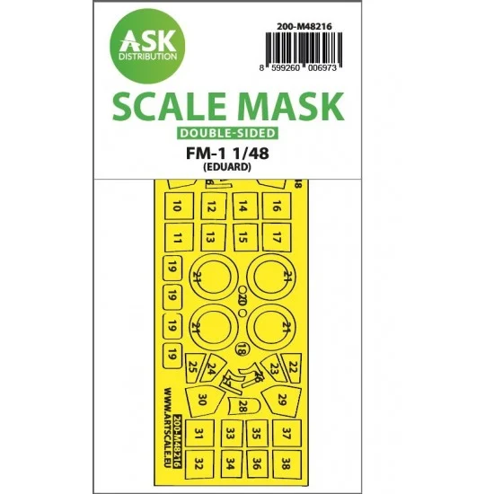 Art Scale Kit M48216 1/48 FM-1 Double-Sided Express Fit Mask for Eduard kits