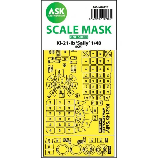 Art Scale Kit M48226 1/48 Ki-21-Ib Sally One-sided Express fit Mask for ICM