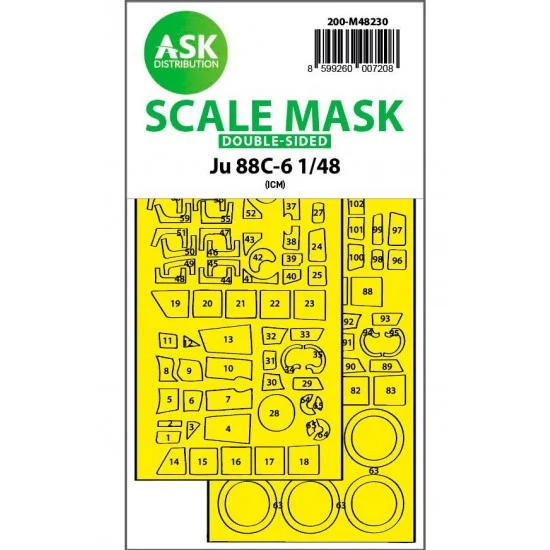 Art Scale Kit M48230 1/48 Ju 88C-6 Double-sided Express fit Mask for ICM