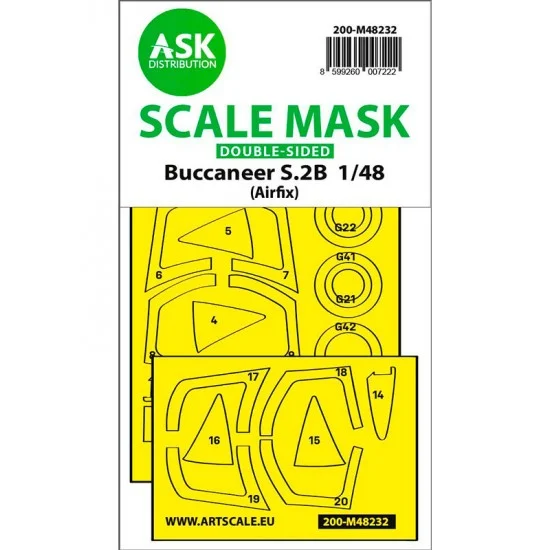 Art Scale Kit M48232 1/48 Buccaneer S.2B Double-sided Express fit Mask for Airfix