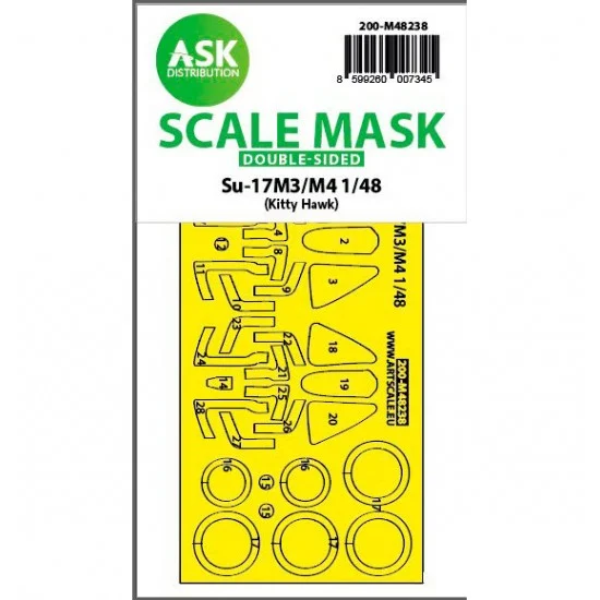 Art Scale Kit M48238 1/48 Su-17M3/M4 Double-sided Express Fit Mask for Kitty Hawk kits