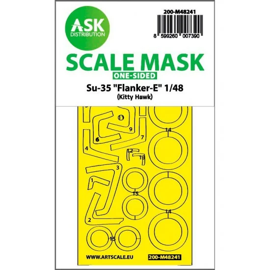 Art Scale Kit M48241 1/48 Su-35 Flanker-E One-sided Express Fit Mask for Kitty Hawk kits