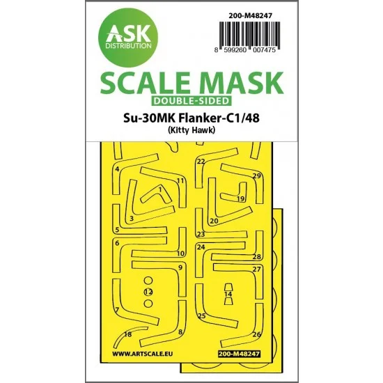 Art Scale Kit M48247 1/48 Su-30MK Flanker-C Double-sided Express Fit Mask for Kitty Hawk kits