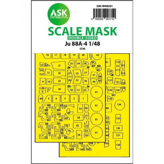 Art Scale Kit M48261 1/48 Ju 88A-4 Double-sided Mask for ICM kits