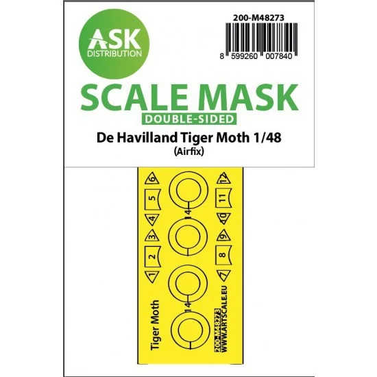 Art Scale Kit M48273 1/48 De Havilland Tiger Moth Double-sided Mask for Airfix kits