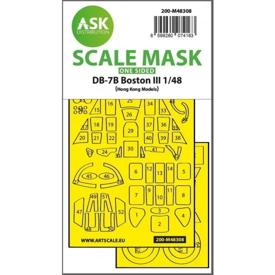 Art Scale Kit M48308 1/48 Db-7B Boston Iii One-Sided Express Fit Mask for HK Models