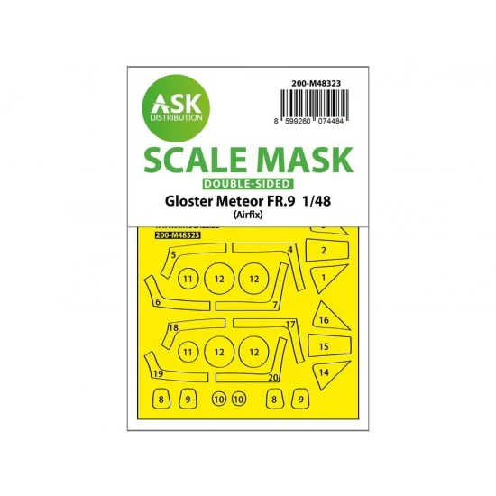 Art Scale Kit M48323 1/48 Gloster Meteor FR.9 Double-sided Self-adhesive Express Mask for Airfix kits