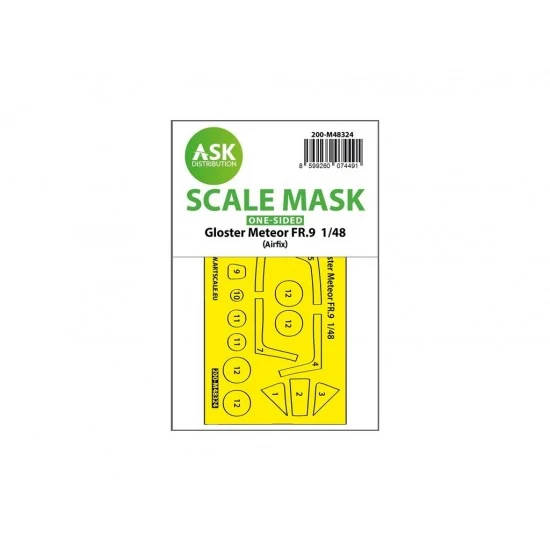 Art Scale Kit M48324 1/48 Gloster Meteor FR.9 One-sided Self-adhesive Express Mask for Airfix kits