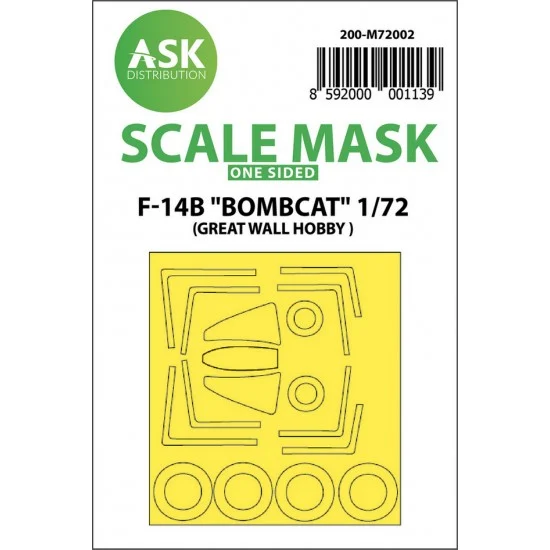 Art Scale Kit M72002 1/72 F-14B Bombcat outside Paint Masking for Great Wall Hobby kits