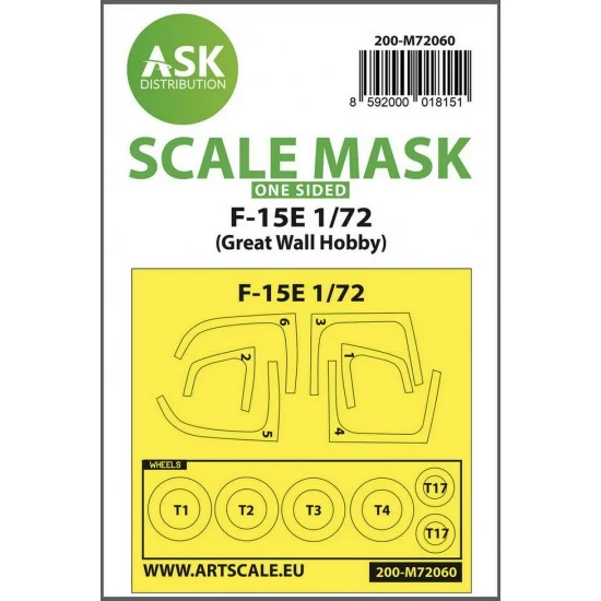 Art Scale Kit M72060 1/72 F-15E One-sided Painting Express Masking for Great Wall Hobby kits