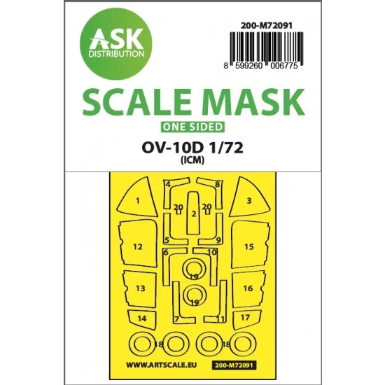 Art Scale Kit M72091 1/72 OV-10D Bronco One-sided Express Fit Mask for ICM kit