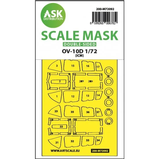 Art Scale Kit M72092 1/72 OV-10D Bronco Double-sided Express Fit Mask for ICM kit