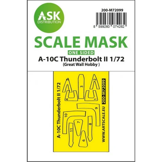 Art Scale Kit M72099 1/72 A-10C Thunderbolt II One-Sided Fit Express Mask for Great Wall Hobby kit