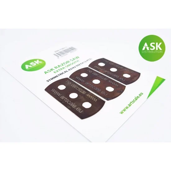 Art Scale Kit T0011 Ask Razor Saw - Extra Smooth Symmetric 43/43 Teeth (3pcs)
