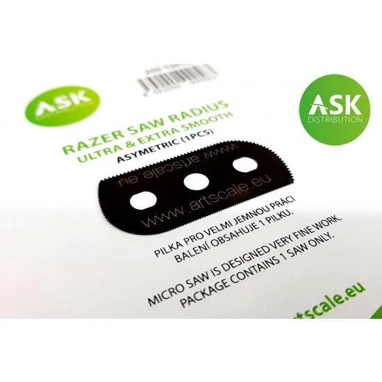 Art Scale Kit T0013 Ask Razor Saw Radius - Ultra & Extra Smooth Asymmetric 100/65 Teeth (1pc)