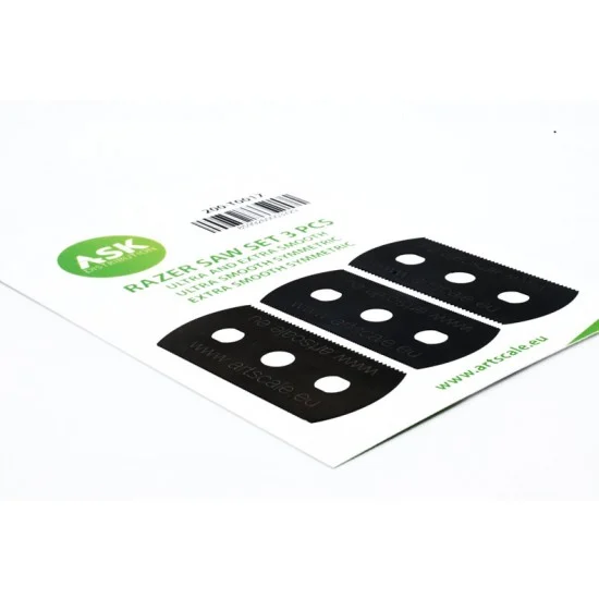 Art Scale Kit T0017 ASK Razer Saw Set 3pcs: Ultra & Extra Smooth, Ultra Smooth, Extra Smooth Symmetric - Hobby Tools & Supplies