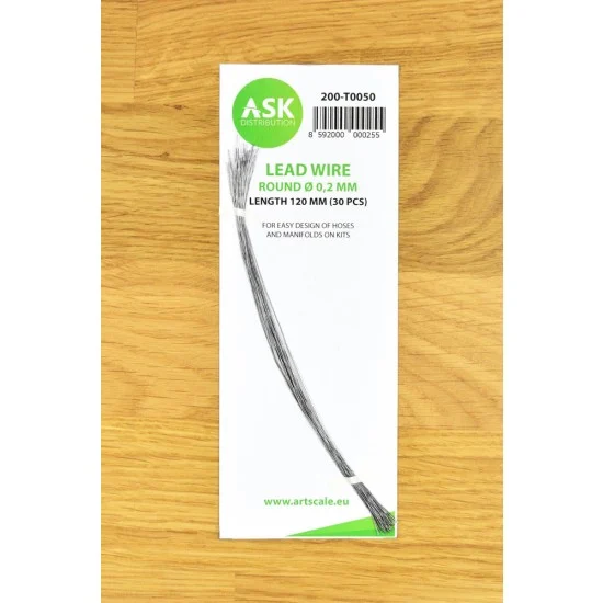 Art Scale Kit T0050 Lead Wire - Round diameter 0.2mm, Length 120mm (30pcs)