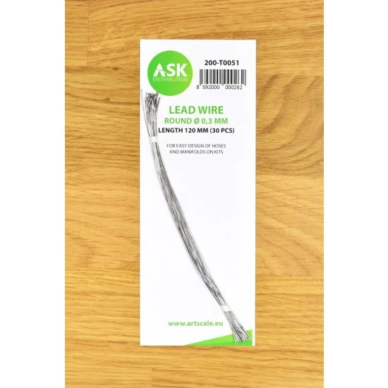 Art Scale Kit T0051 Lead Wire - Round diameter 0.3mm, Length 120mm (30pcs)