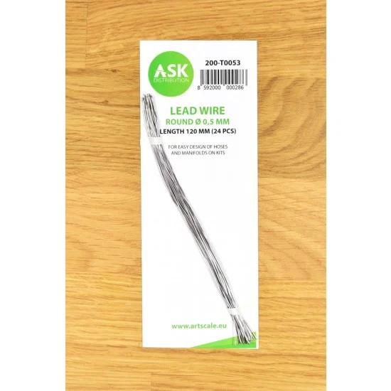 Art Scale Kit T0053 Lead Wire - Round diameter 0.5mm, Length 120mm (24pcs)