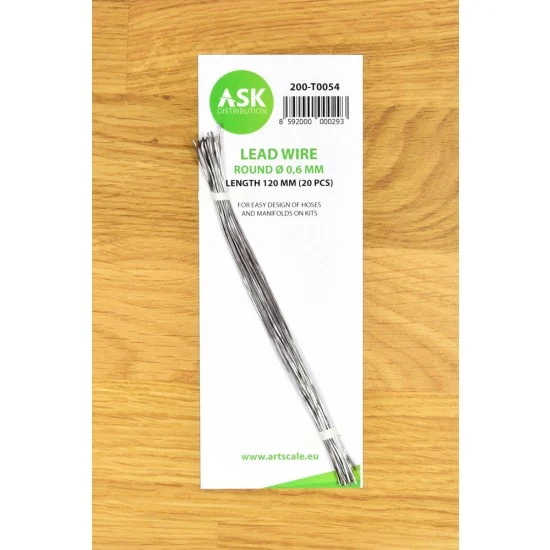 Art Scale Kit T0054 Lead Wire - Round diameter 0.6mm, Length 120mm (20pcs)