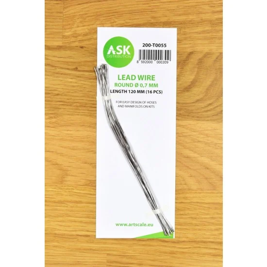 Art Scale Kit T0055 Lead Wire - Round diameter 0.7mm, Length 120mm (16pcs)
