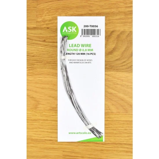 Art Scale Kit T0056 Lead Wire - Round diameter 0.8mm, Length 120mm (16pcs)