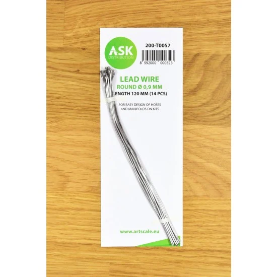 Art Scale Kit T0057 Lead Wire - Round diameter 0.9mm, Length 120mm (14pcs)