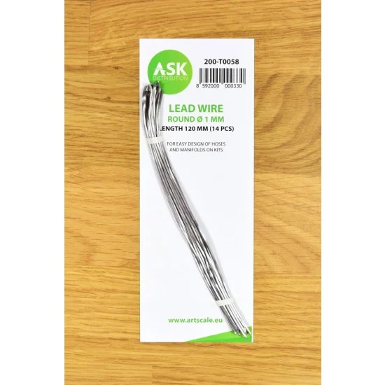 Art Scale Kit T0058 Lead Wire - Round diameter 1mm, Length 120mm (14pcs)