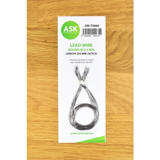Art Scale Kit T0060 Lead Wire - Round diameter 0.3mm, Length 250mm (30pcs)