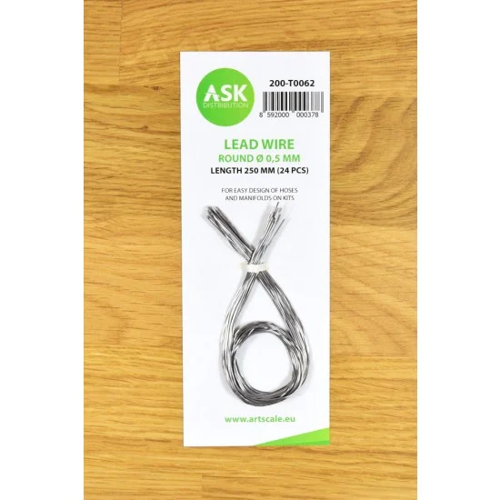 Art Scale Kit T0062 Lead Wire - Round diameter 0.5mm, Length 250mm (24pcs)