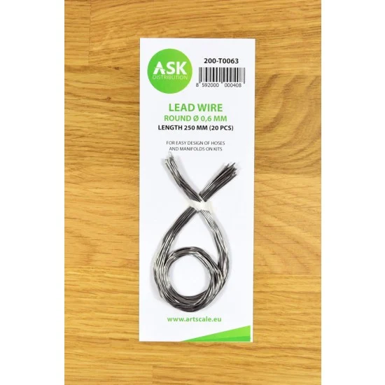 Art Scale Kit T0063 Lead Wire - Round diameter 0.6mm, Length 250mm (20pcs)