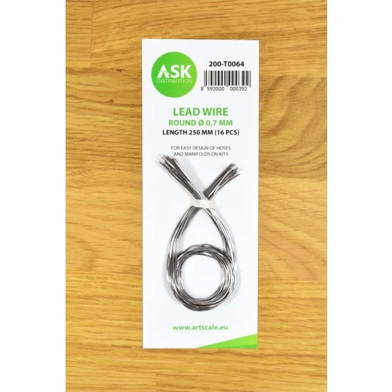 Art Scale Kit T0064 Lead Wire - Round diameter 0.7mm, Length 250mm (16pcs)