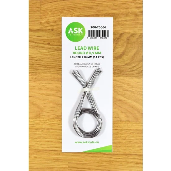 Art Scale Kit T0066 Lead Wire - Round diameter 0.9mm, Length 250mm (14pcs)