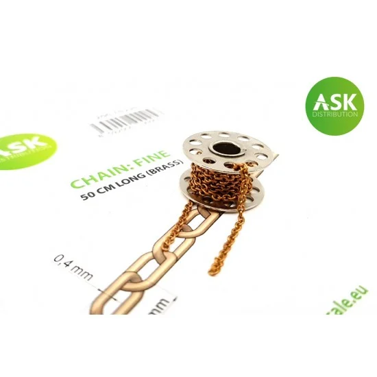 Art Scale Kit T0220 Brass Chain #Fine Length 50cm - Hobby Tools & Supplies