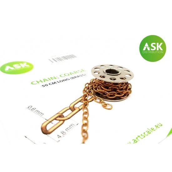 Art Scale Kit T0250 Brass Chain #Coarse Length 50cm - Hobby Tools & Supplies