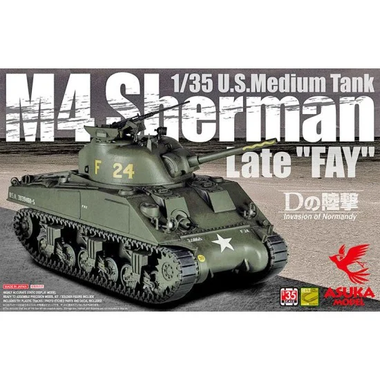 Asuka 35-032 1/35 US Medium Tank M4 Sherman Late FAY