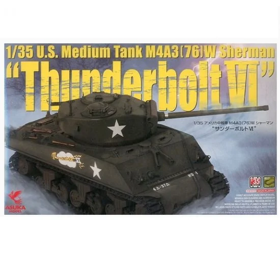 Asuka 35-036 1/35 US Medium Tank M4A1(76)W Sherman Thunderbolt VI