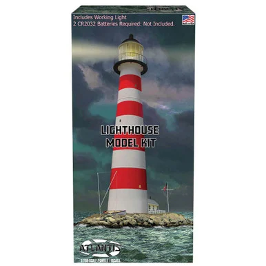 Lighthouse w/Light and Diorama Base 1/160 Kit - Atlantis Models