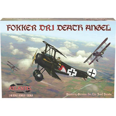 Fokker DR1 Death Angel 1/48 Kit with Trading Card Atlantis (A103) - Atlantis Models