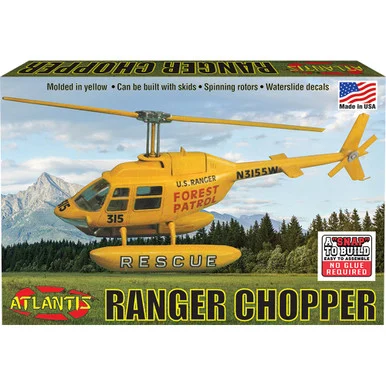 Forest Patrol Rescue Helicopter 1/72 Snap Kit Atlantis (M1025) - Atlantis Models