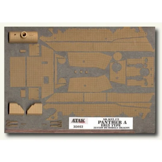 Atak 35012 1/35 Zimmerit for SdKfz.171 Panther A [Early] (for DRAGON kit) - Military Vehicles & Tanks