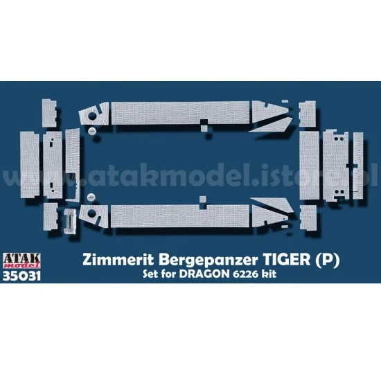 Atak 35031 1/35 Zimmerit for Bergepanzer Tiger (P) (for DRAGON #6226) - Military Vehicles & Tanks
