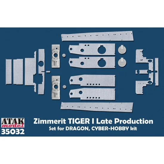 Atak 35032 1/35 Zimmerit for SdKfz.181 Tiger I [Late] (for DARGON #6253) - Military Vehicles & Tanks