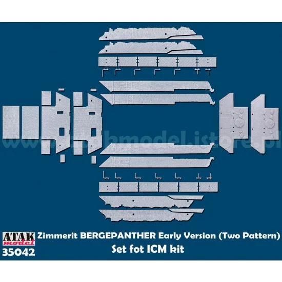 Atak 35042 1/35 Bergepanther (2in1) Zimmerit set for ICM kits - Military Vehicles & Tanks